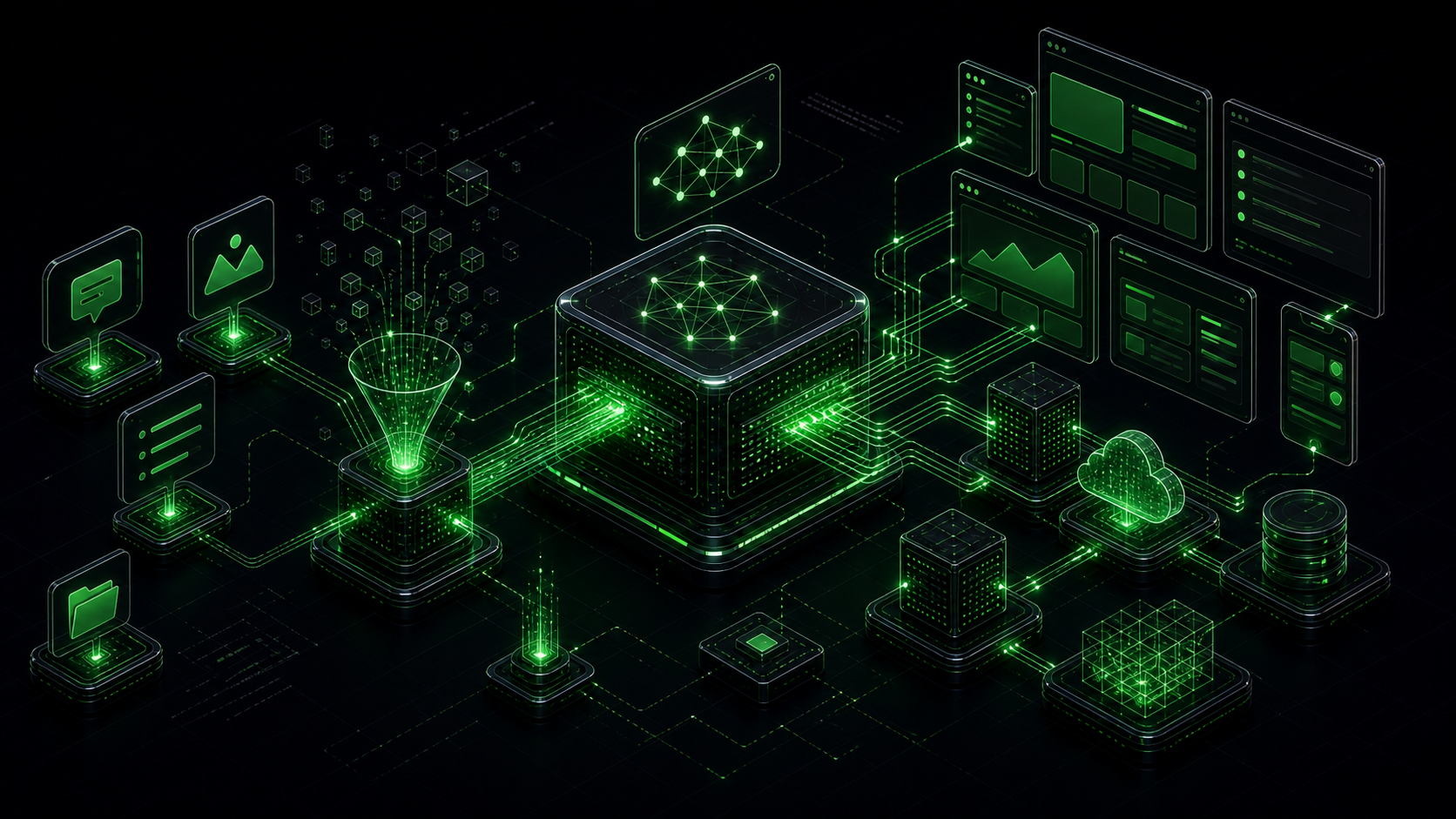 Isometric infrastructure cover for The Best AI Coding Tool for People Who Can't Code